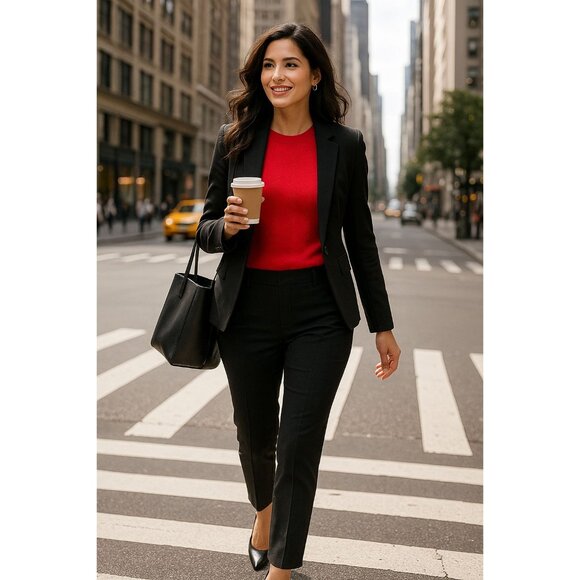 Ann Taylor XS Red Silk Knit Sleeveless Top Vintage Minimalist Tank Classic Chic - Picture 3 of 13